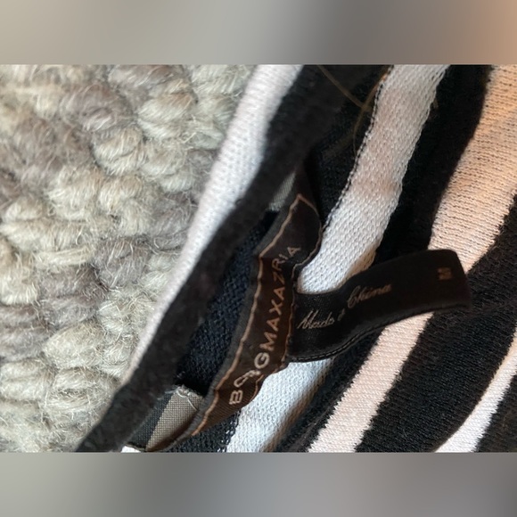 Black and white BCBGMaxazria sweater medium striped - Picture 2 of 2